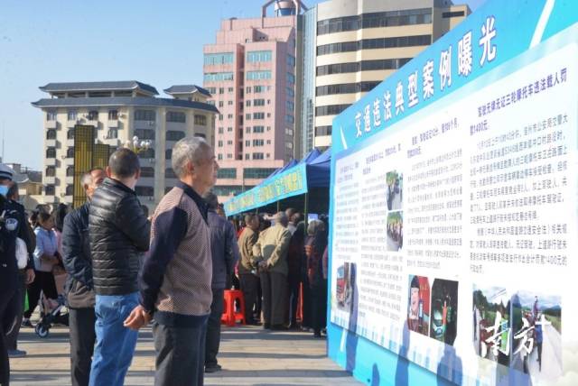 市民參觀交通安全知識圖片展。張曉欣 攝